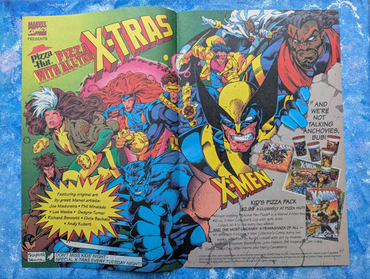 X-Men Pizza Hut/Marvel Comics Promo 1993 Advertisement - See Details