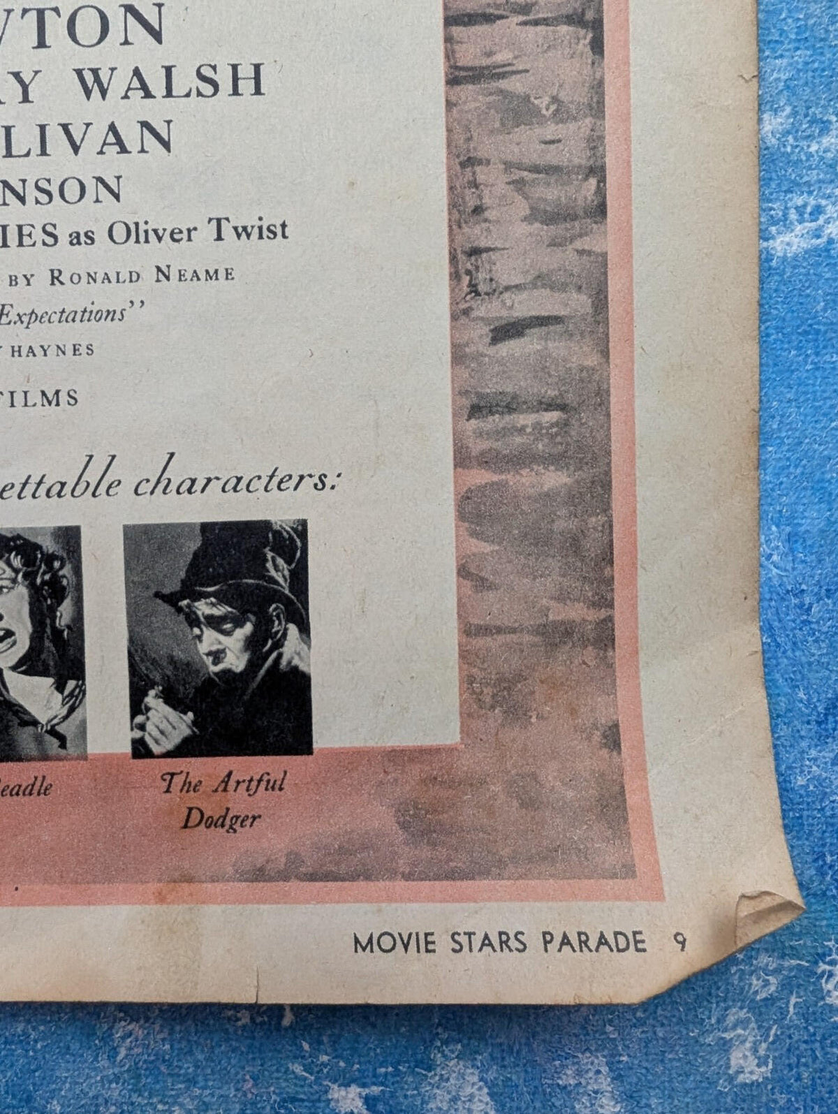 Oliver Twist 1948 Alec Guiness/Robert Newton/Kay Walsh Movie Advert, See Details
