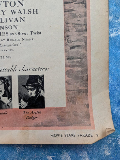 Oliver Twist 1948 Alec Guiness/Robert Newton/Kay Walsh Movie Advert, See Details