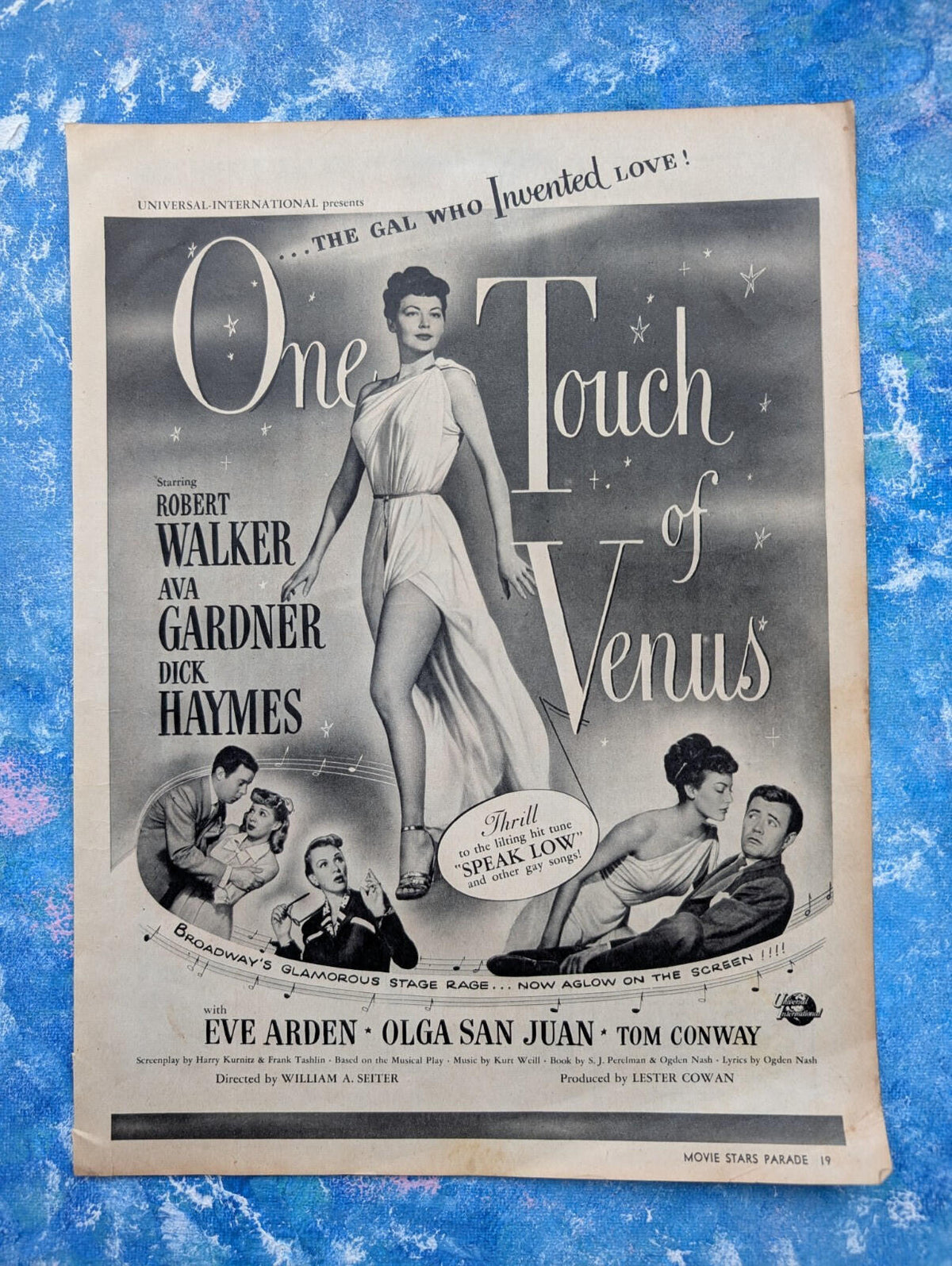 One Touch of Venus 1948 Movie Vintage Advertisement - See Details