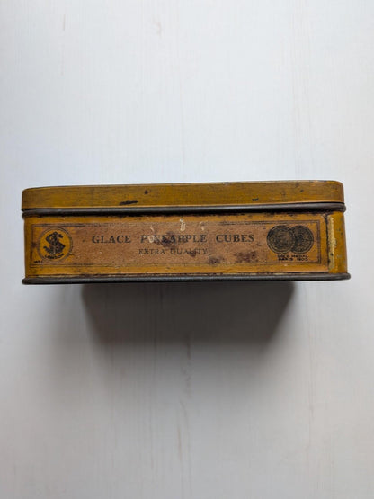 Antique J.A Sharwood & Co Ltd Glace Pineapple Cubes Tin (Empty) - Early 1910's