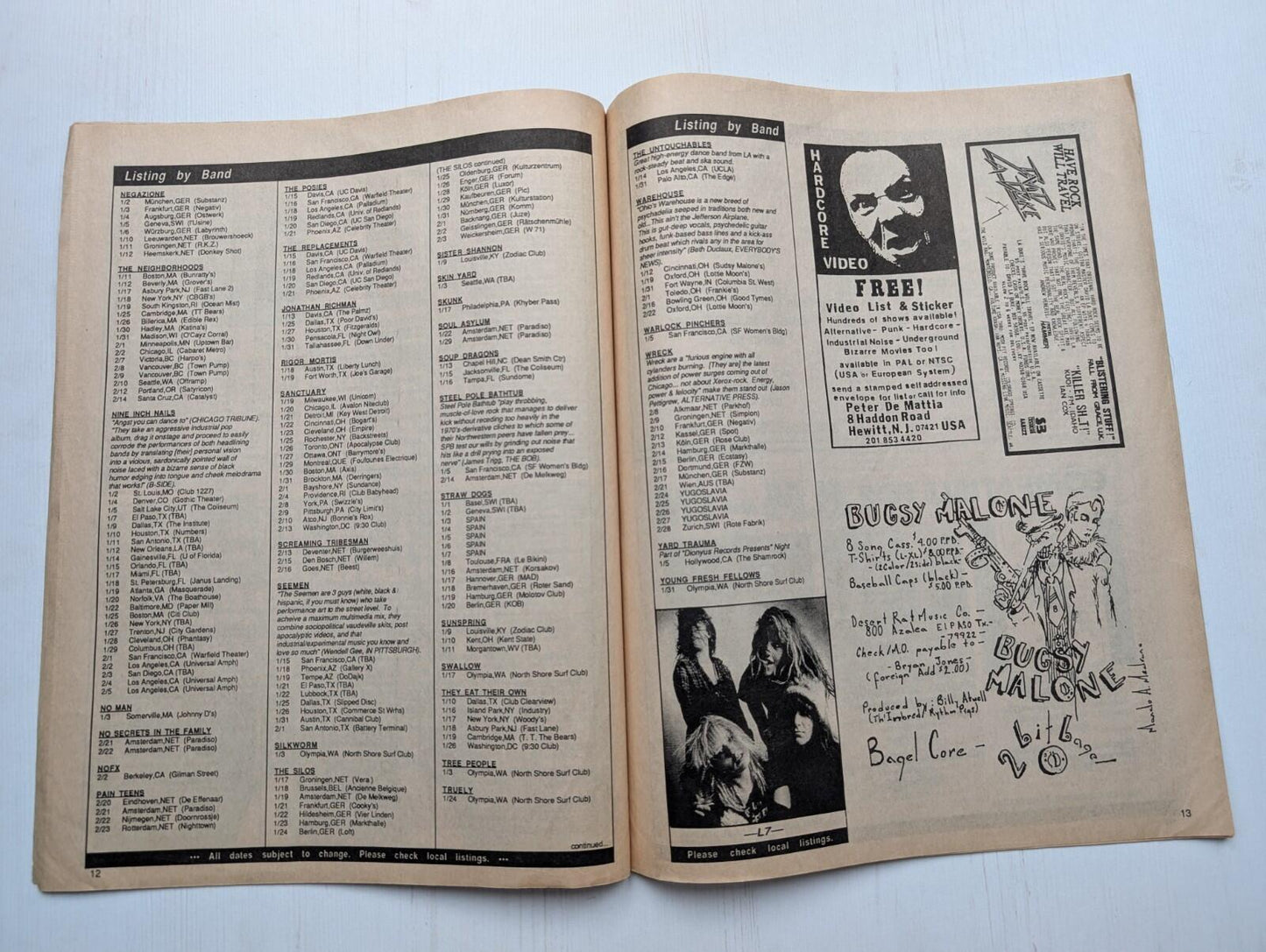 Rock Around The World: The Alternative Live Music Guide Vol. 1 Issue 4 - 1991