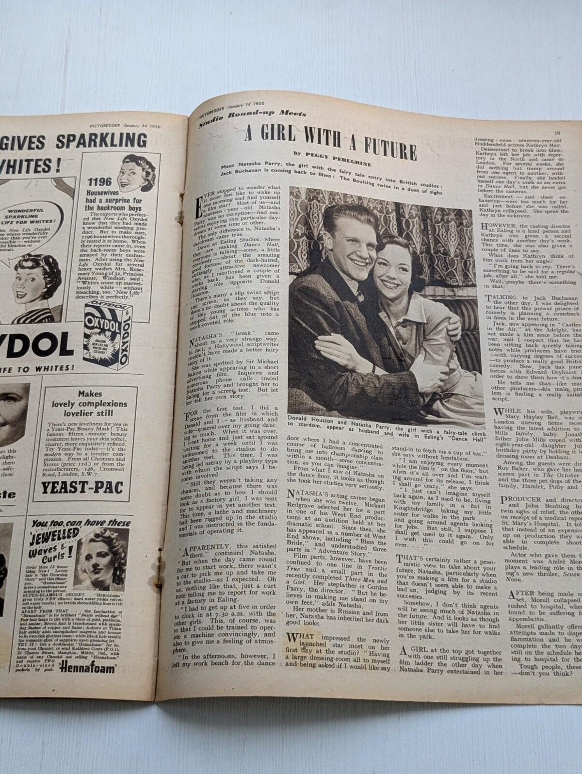 Picturegoer January 14, 1950 - Valentina Cortesa & Spencer Tracy Cover