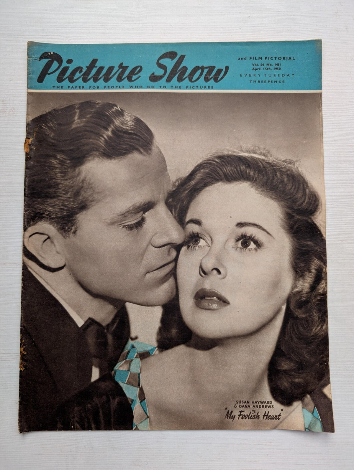 Picture Show Vol. 54 No. 1411 April 15th 1950 - Susan Hayward/Dana Andrews Cover