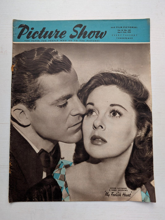 Picture Show Vol. 54 No. 1411 April 15th 1950 - Susan Hayward/Dana Andrews Cover