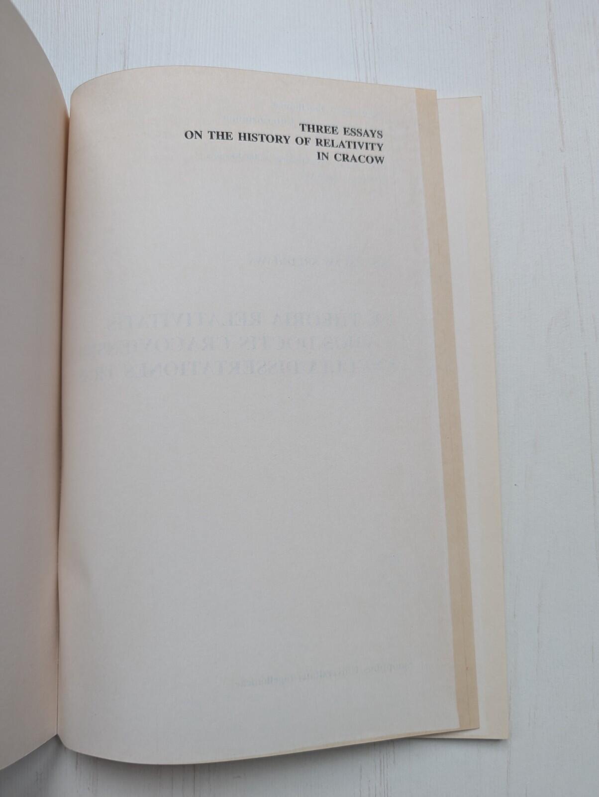 Three Essays on The History of Relativity in Cracow - 1994