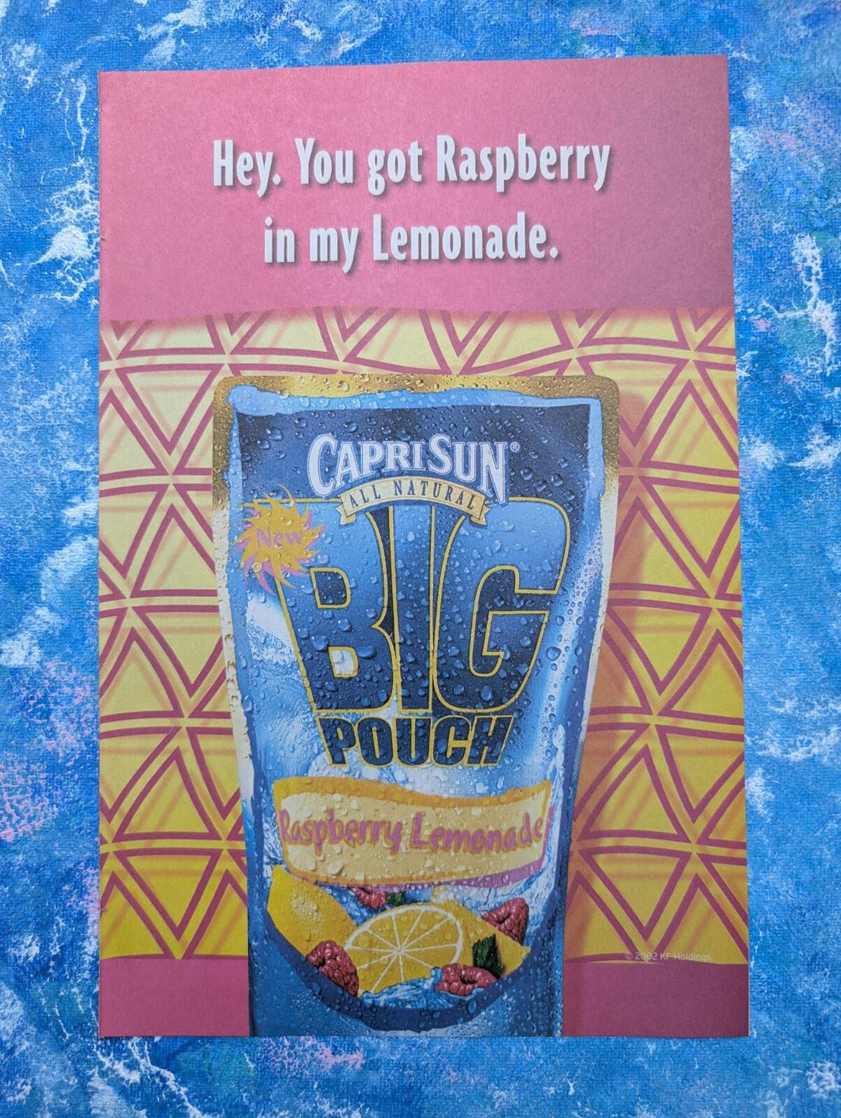 Capri Sun Big Pouch Raspberry Lemonade 2002 Advert - See Details