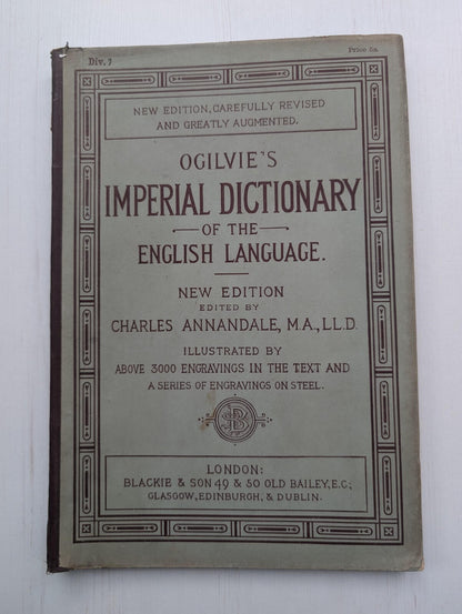 Ogilvie's Imperial Dictionary of The English Language Div. 7 - 1880's Approx