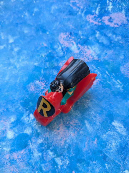 Batman: The Animated Series Robin Pull-Back Bike Toy - 1993 - DC/McDonalds