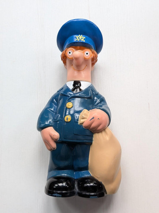 Vintage Postman Pat Bubble Bath Bottle Figure - 1990 - Woodland Animations Ltd