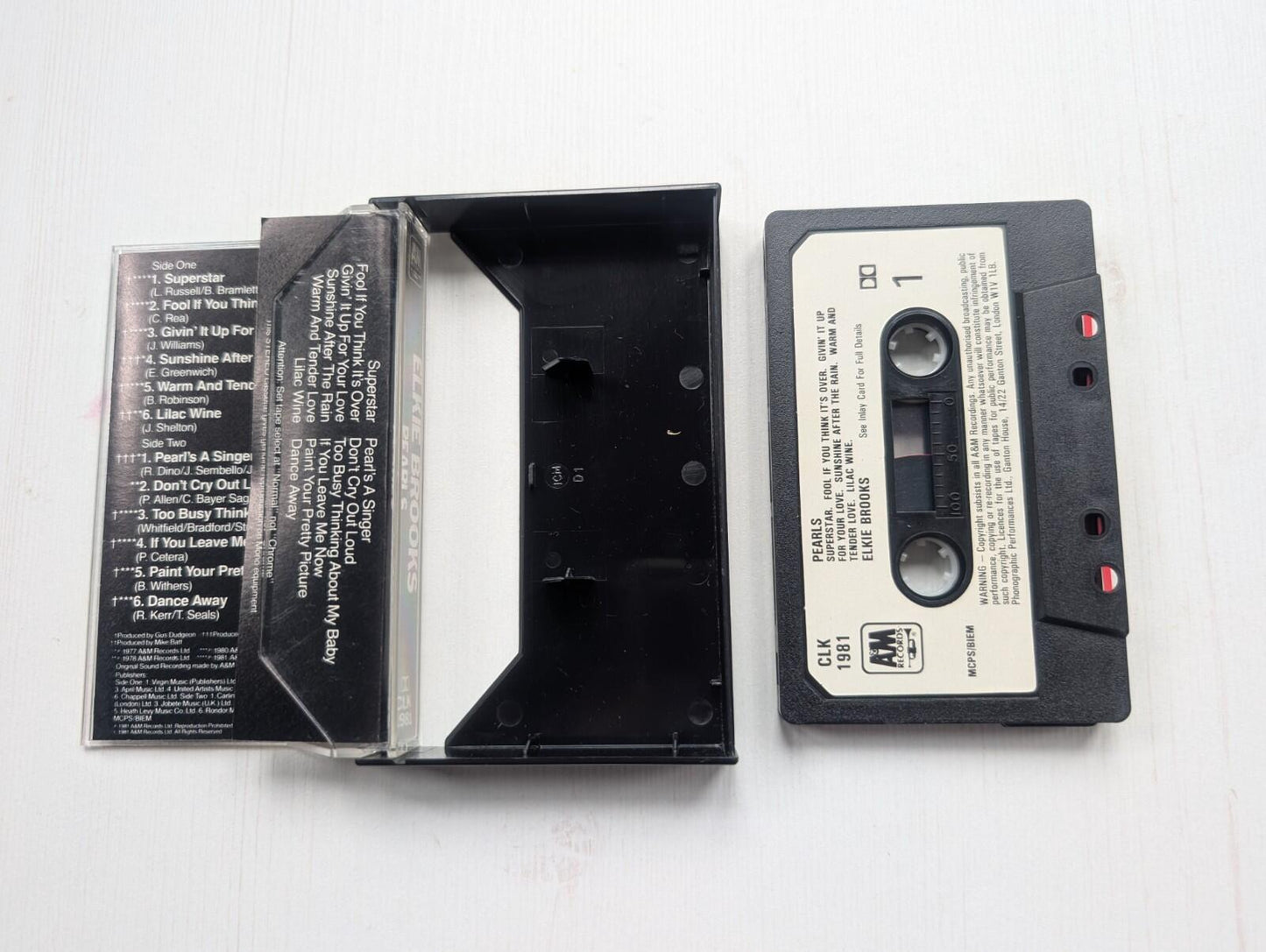 Elkie Brooks - Pearls - 1981 - A&M Records Cassette Tape