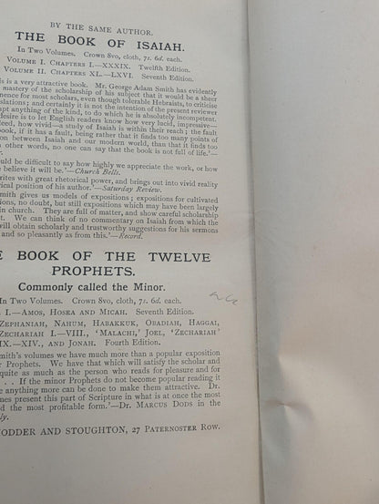 Modern Criticism and The Preaching of The Old Testament by George Adam Smith