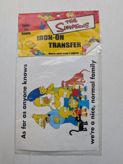 The Simpsons Vintage Iron-On T-Shirt Transfer - 2001 - Twentieth Century Fox