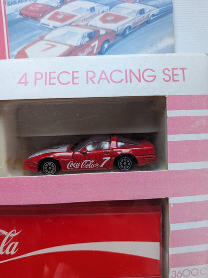 Vintage Coca-Cola Die-Cast 4-Piece Racing Set - 1979 - Hartoy