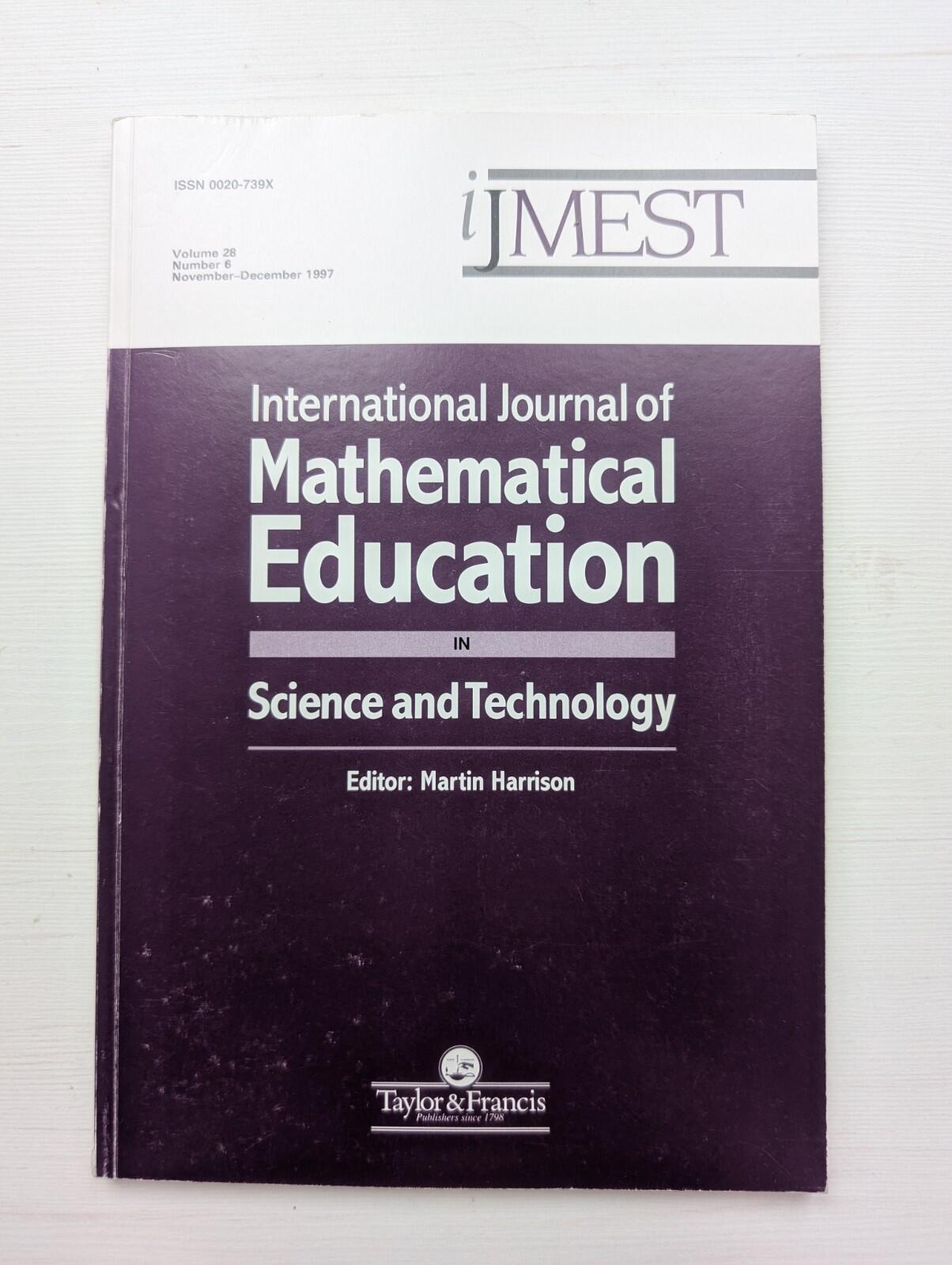 International Journal of Mathematical Education Vol. 28 No. 6 - Nov/Dec 1997