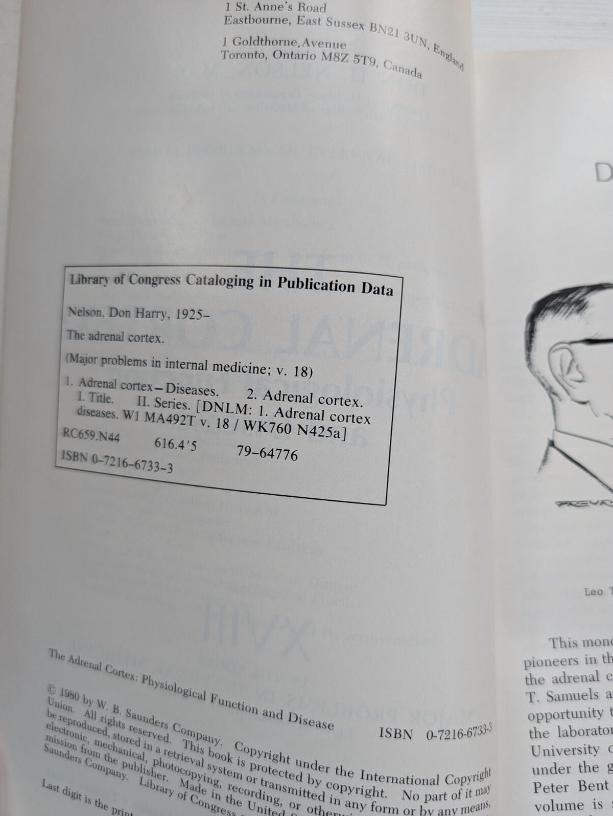 The Adrenal Cortex: Physiological Function and Disease by Don H. Nelson - 1980