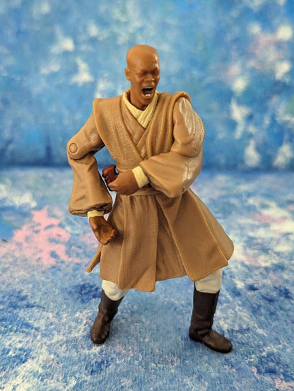 Star Wars Mace Windu Action Figure, 2001, Hasbro LFL