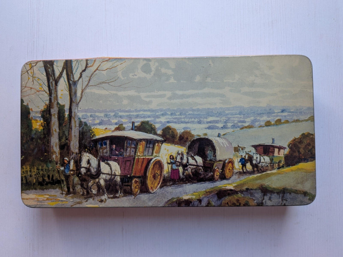 Vintage Cadbury's Chocolate Biscuits Tin (Empty) - Horse & Wagon Design