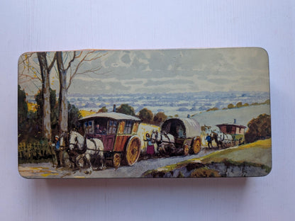 Vintage Cadbury's Chocolate Biscuits Tin (Empty) - Horse & Wagon Design