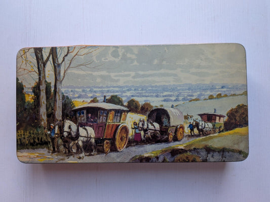 Vintage Cadbury's Chocolate Biscuits Tin (Empty) - Horse & Wagon Design