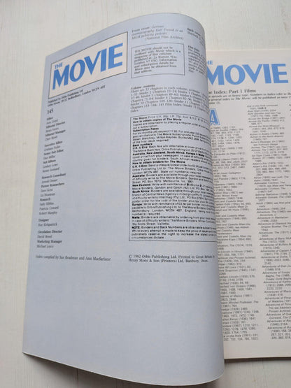The Movie: The Illustrated History of The Cinema #145 - Index Part 1 - Films