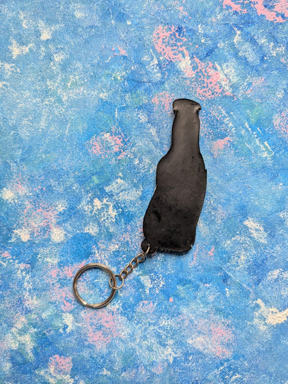 Vintage San Miguel Beer Bottle Novelty Promotional Keyring