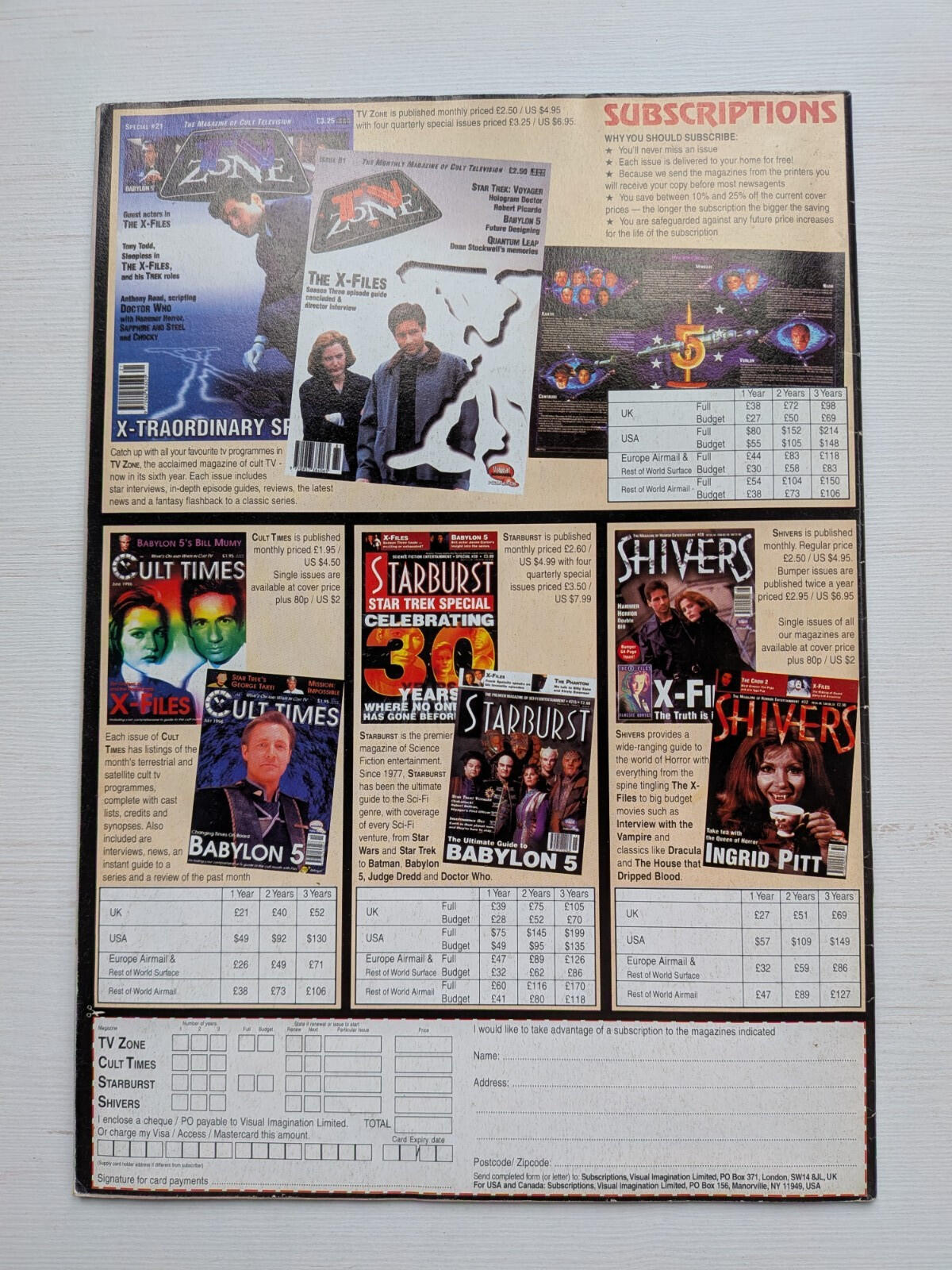 TV Zone Special #22 August 1996 - Babylon 5 Behind The Scenes Special