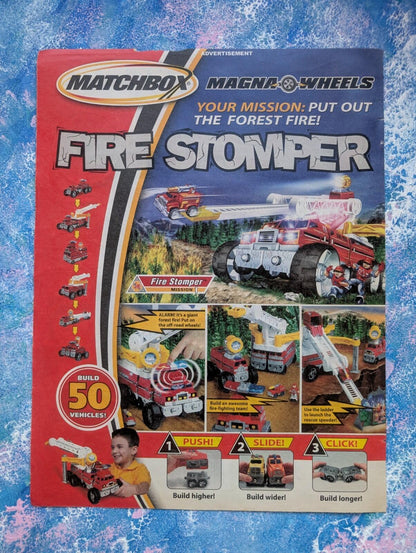 Matchbox Magna Wheels Fire Stomper Toy Advertisement - See Details