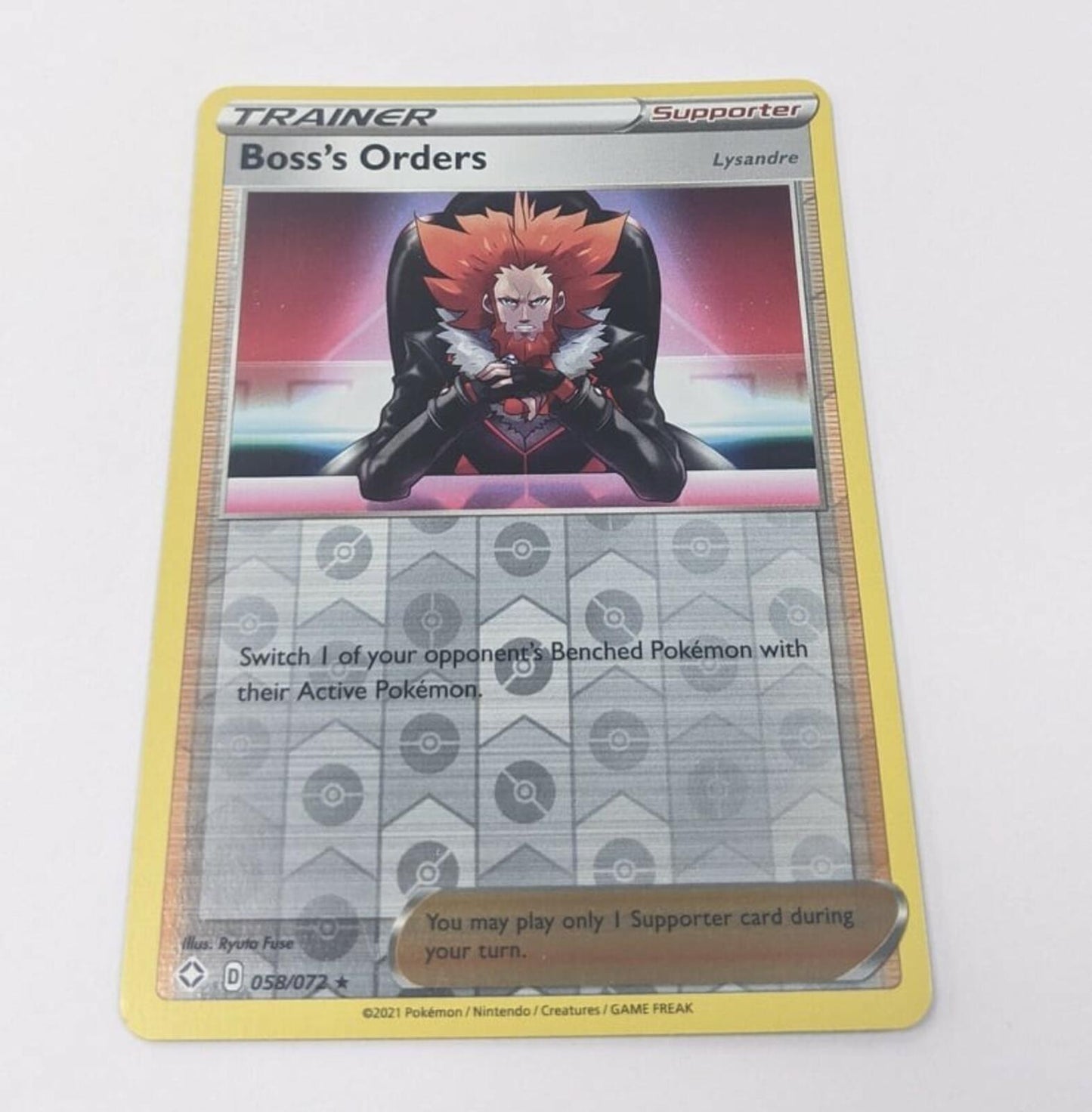 Boss's Orders 058/072 Pokemon SWSH Shining Fates Reverse Holo Card