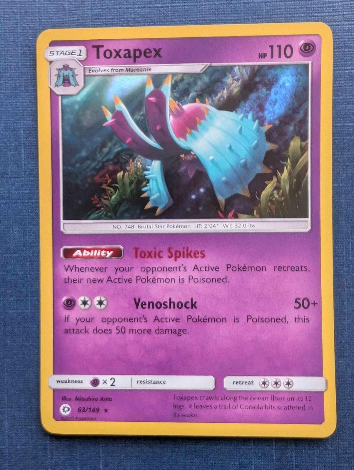 Toxapex 63/149 - 2017, Sun & Moon Base Set