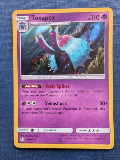 Toxapex 63/149 - 2017, Sun & Moon Base Set