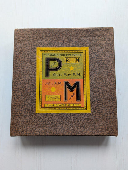 Vintage Plus and Minus Board Game - 1930 - Incomplete, Please See Details
