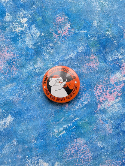 Vintage The Aristocats Walt Disney Productions Badge - 1970s