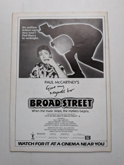 Films on Screen and Video Vol. 4 No. 11 - November 1984 - Paul McCartney Cover
