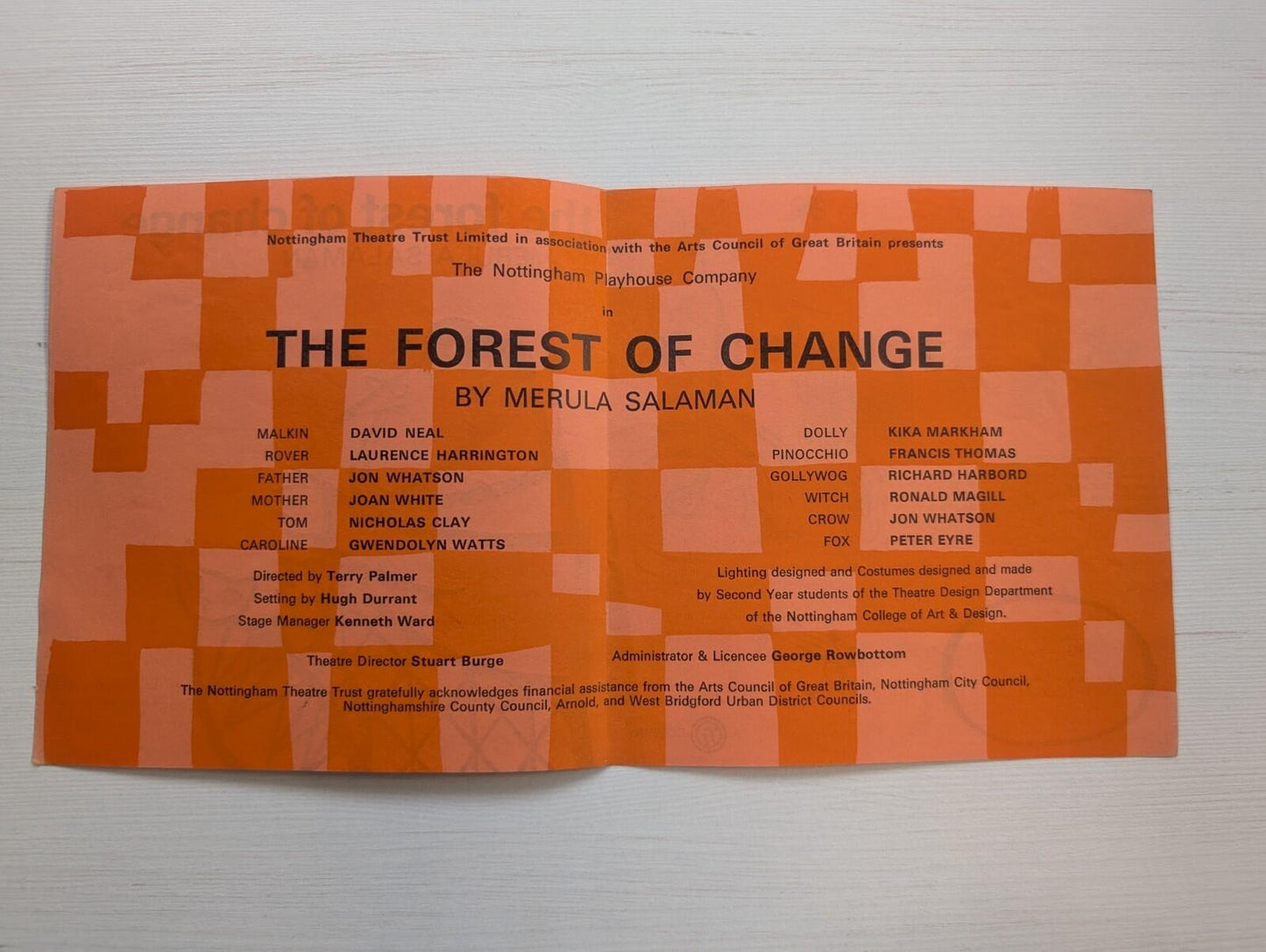The Forest of Change - Nottingham Playhouse Theatre Leaflet
