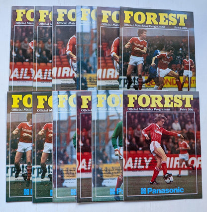 Nottingham Forest 1982 Match Programmes x12 Bundle
