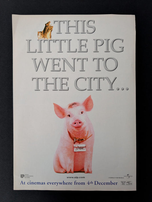 Babe: Pig In The City 1998 Movie Cinema Release Advertisement - See Details