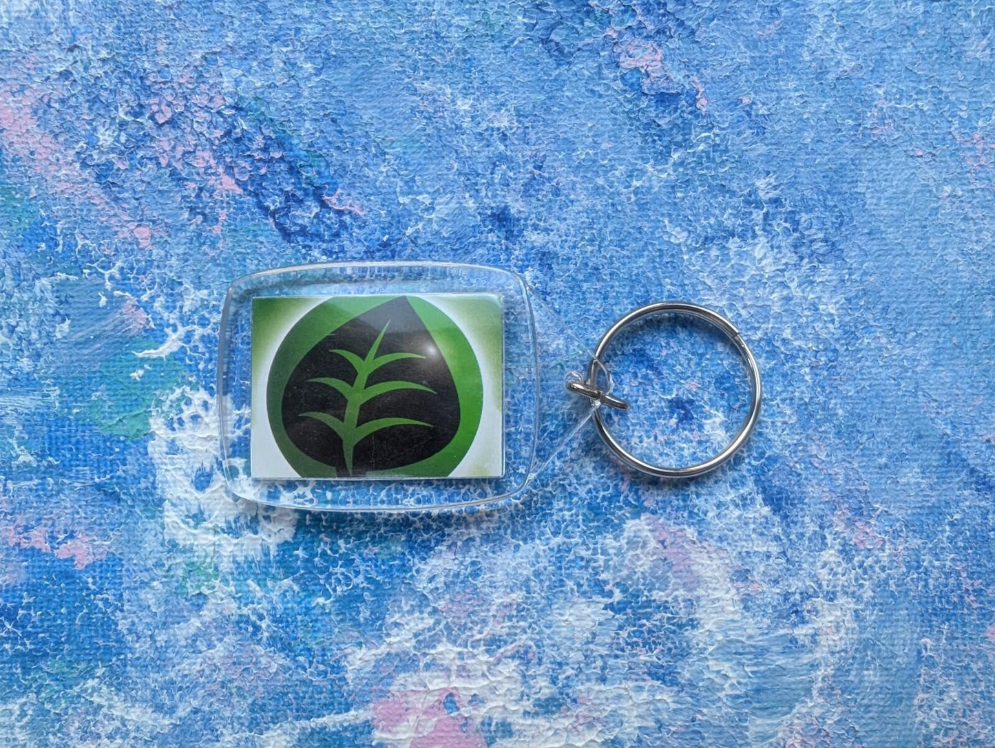 Hand-Crafted Lotad Keyring - Made From Recycled Pokemon Cards