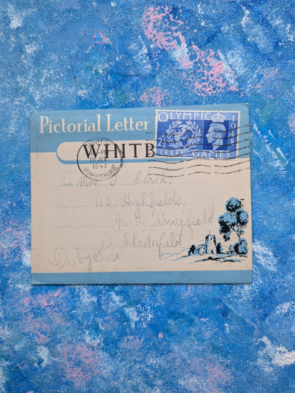 Vintage 1940's Whitby Pictorial Letter - 1948 - Walter Scott, Bradford