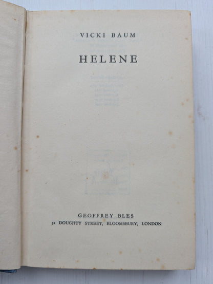 Helene by Vicki Baum - 1948 - Geoffrey Bles