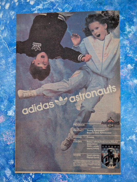 Vintage Adidas Astronauts Activewear 1986 Advertisement - See Details