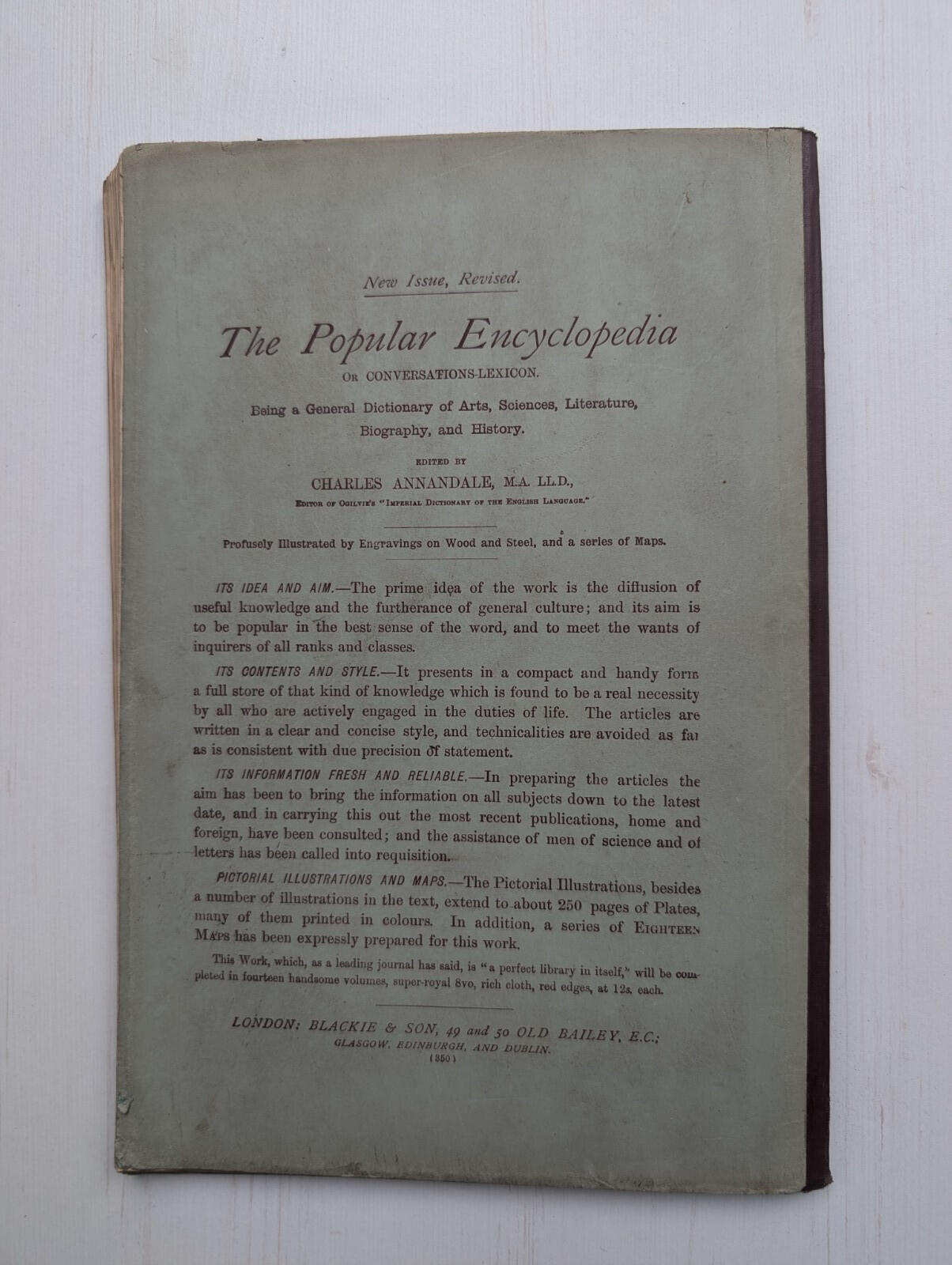 Ogilvie's Imperial Dictionary of The English Language Div. 12 - 1880's Approx
