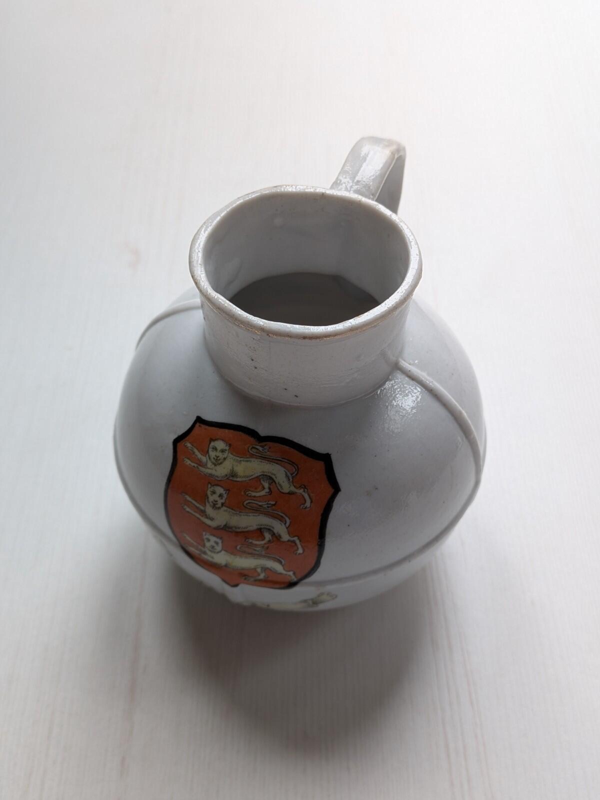 Vintage Ceramic Small Milk Jug With Jersey Crest - Made in Germany