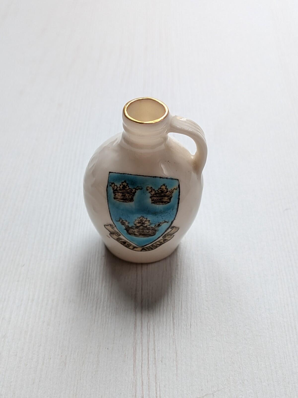 W.H. Goss Miniature Jug With East Anglia Crest - No. 449119