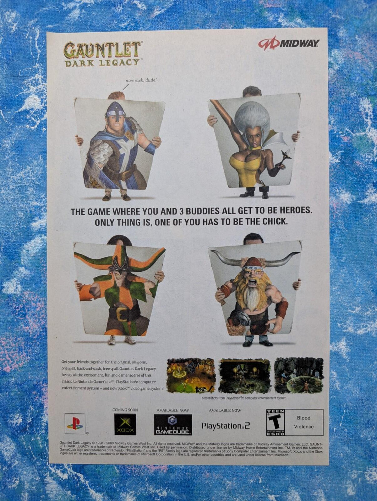 Gauntlet Dark Legacy PS2/Gamecube/Xbox 2000 Advert - See Details