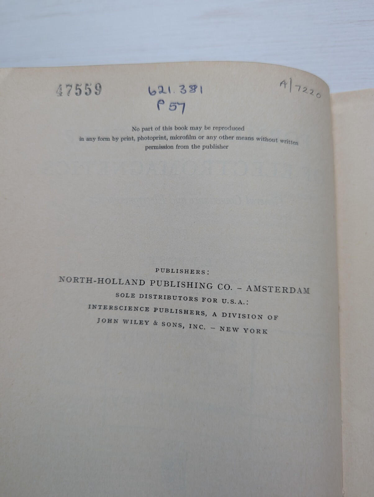 Formal Structure of Electromagnetics by E.J. Post - 1962 - North-Holland Pub.