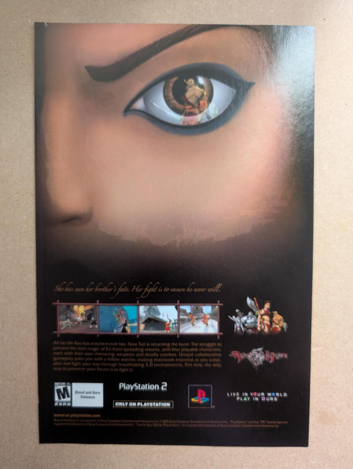 Rise of The Kasai Playstation 2 Game 2005 Advertisement - See Details