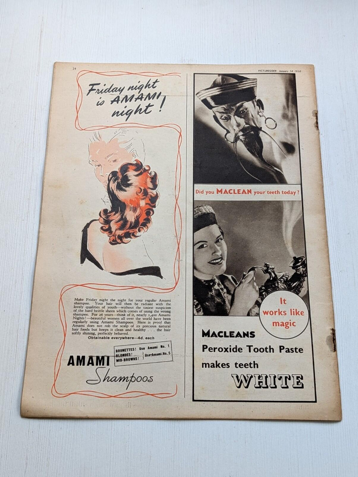 Picturegoer January 14, 1950 - Valentina Cortesa & Spencer Tracy Cover