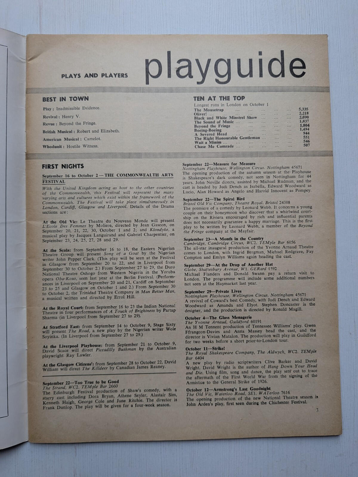 Plays and Players October 1965 - Hamlet/Britain's Black Theatre + More