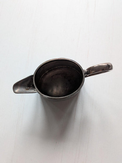 Vintage Silver-Plated Cream Pitcher/Milk Jug with Floral Design